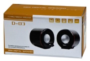 Стерео колонки D-03 2.0 Black